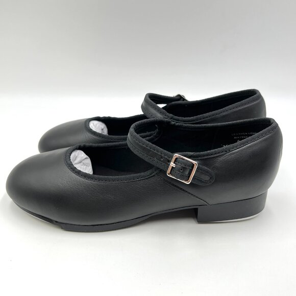 6W 6 WIDE‎ WIDTH Capezio Women's 3800 Black Leather Mary Jane Dance Tap Shoes - Picture 6 of 14